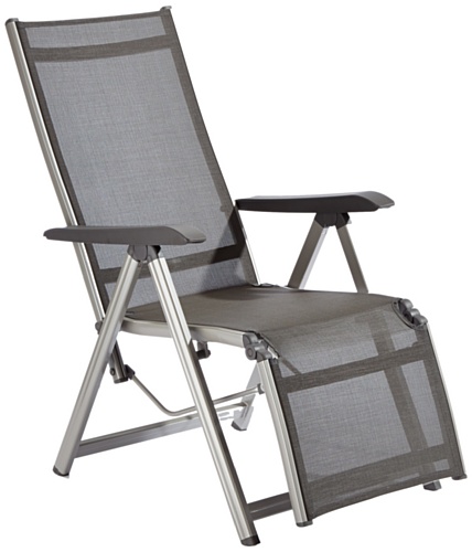 Kettler Basic Relaxliege Aluminium - Praktische Klappliege - Liegestuhl verstellbar & leicht zusammenklappbar - Wetterfeste Gartenmöbel