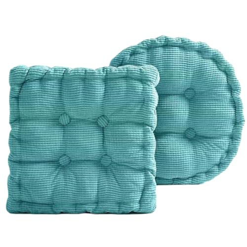 Coussin de sol en velours côtelé 45x45 cm XJBTBA carré et rond épais