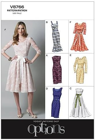 Amazon Vogue Patterns ワンピース型紙 サイズ Us12 14 16 18 型紙 パターン 通販