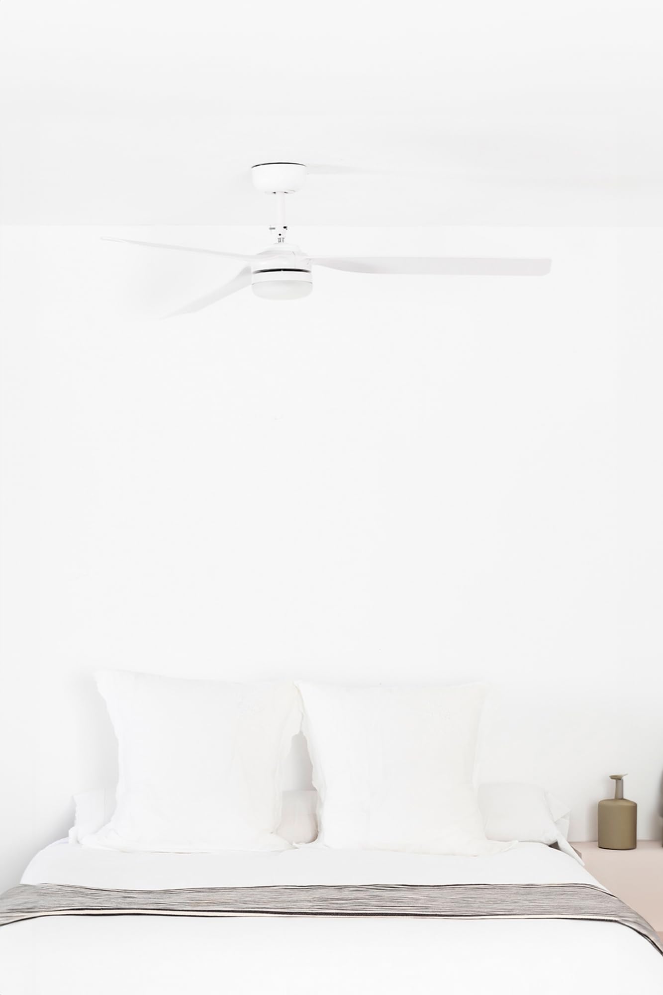 33814-20 PUNT LED Ventilatore da soffitto bianco con motore DC, Faro Barcelona