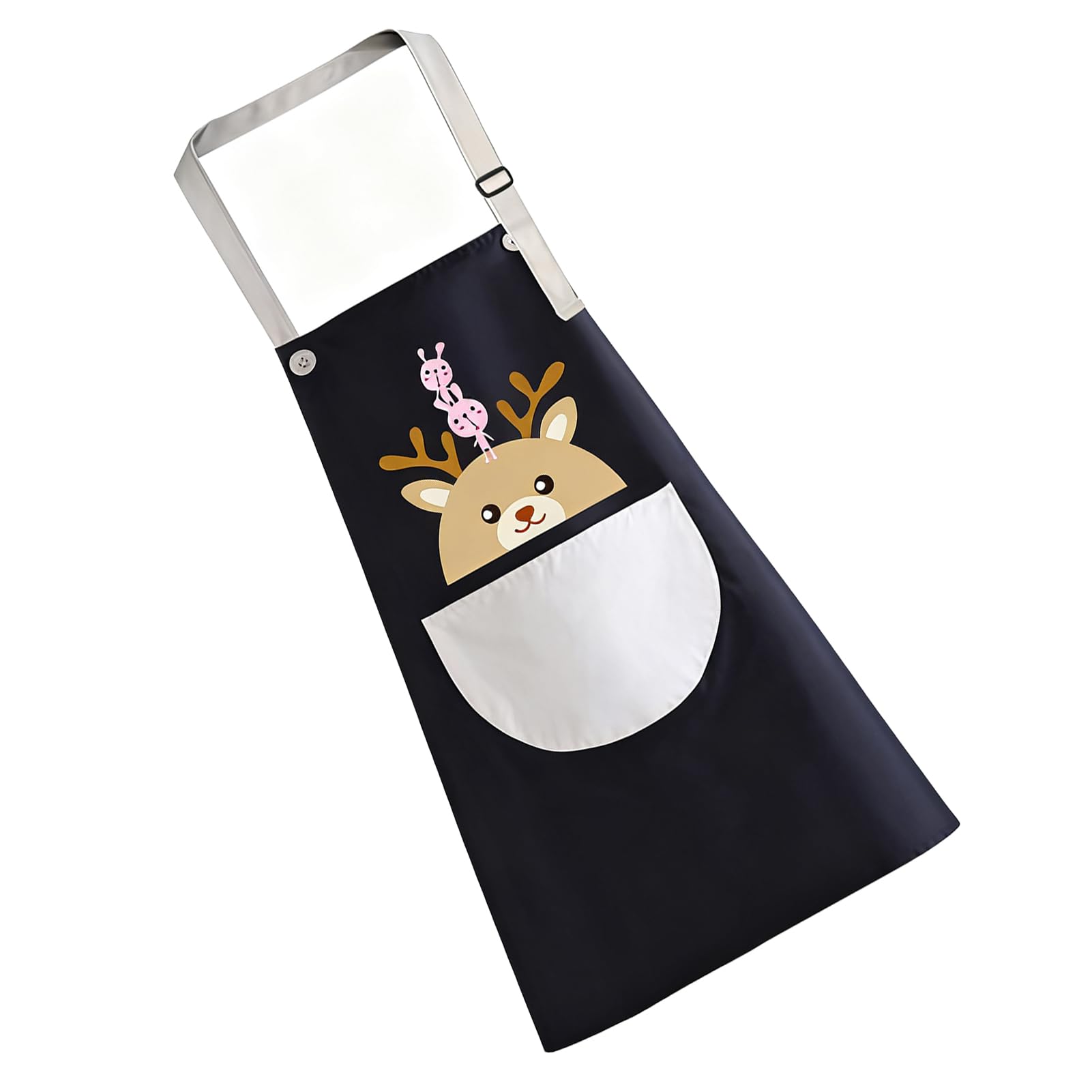 SIXRUN Grembiule da, Grembiule in PVC con Tasche per Asciugamani, Design