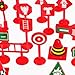 Toyvian 28 Pcs Kids Traffic Sign Toys Mini Traffic Light Toys Mini Traffic Cones Street Road Signs Models Playset with Traffic Signal Sticker for Kids Playing Learning Traffic Rules