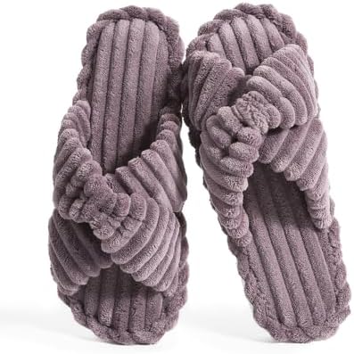 Star Vibe House Slippers For Women Cute Fuzzy Outdoor Indoor Shoes Cross Band Open Toe Slippers Anti-Slip Lightweight Pantoufles Pour Femme