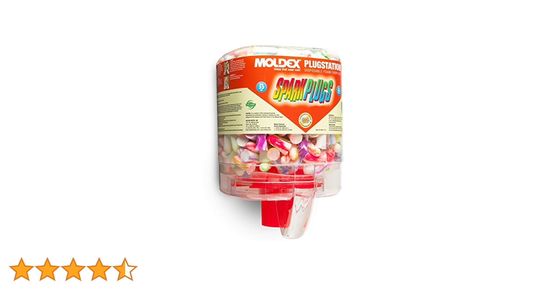 ＭＯＬＤＥＸ　耳栓　スパークプラグ　プラグステーション　２５０組入　６６４４ MOLDEX 耳栓 スパークプラグ プラグステーション 250組入 6644の
