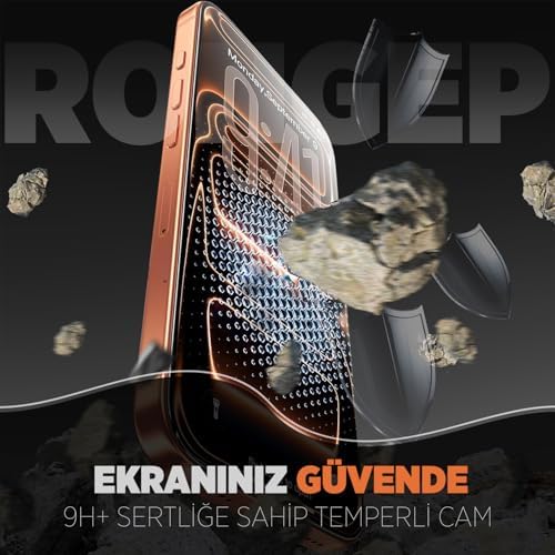 Rongep Apple iPhone 17 Pro Max (6.9") için Kolay Kurulum Ekran Koruyucu Otomatik Toz Toplayan Hava Kabarcığı Bırakmayan Dokunmatik ve Görüntü Kalitesini Bozmayan 17 Pro Max Ekran Koruyucu Cam - Görsel 5