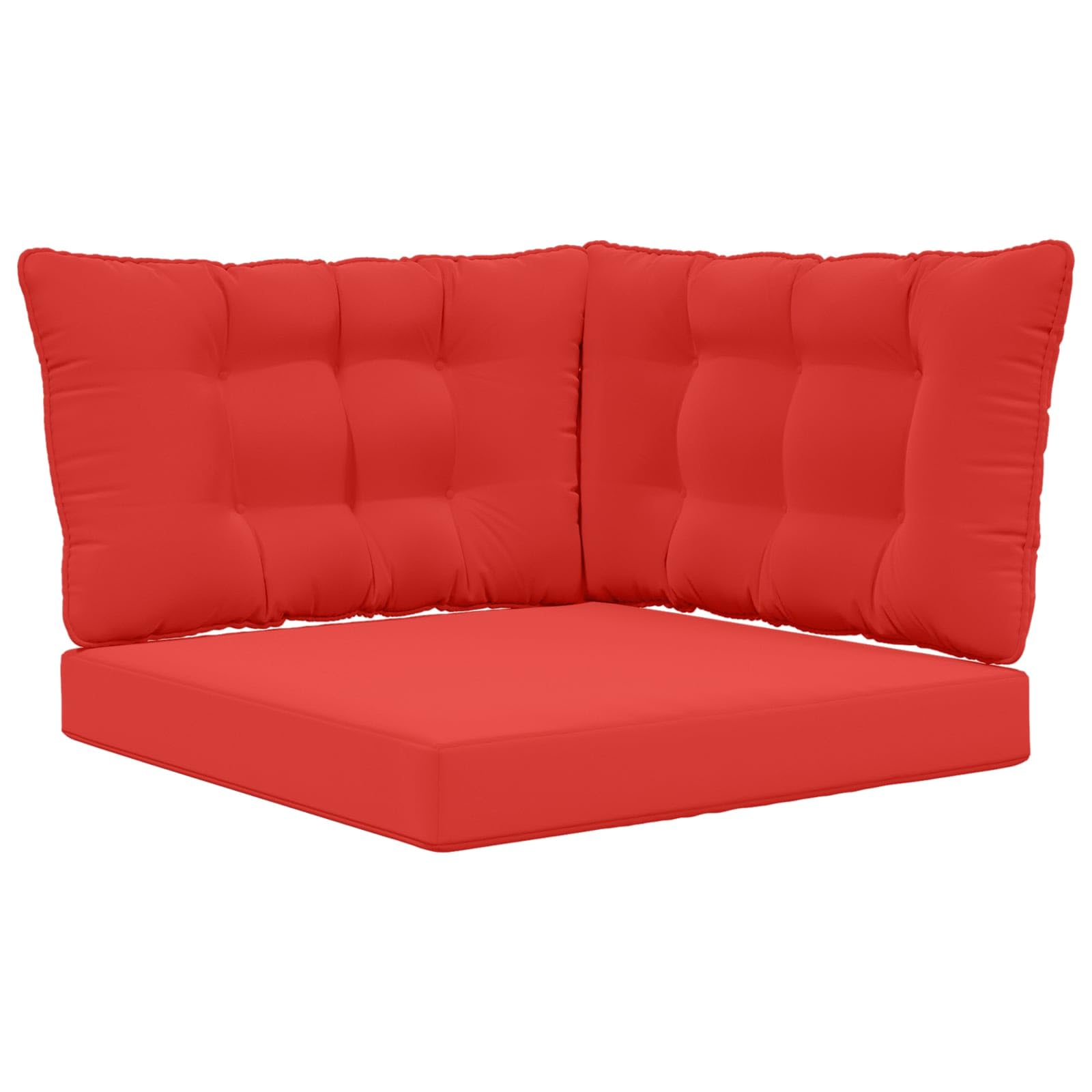 Coussin de canapé imperméable rouge haut de gamme pour jardin x3