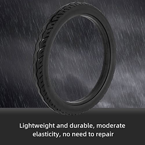 Hausdec 16 Inch 16 x 1.75 Bicycle Solid Tires Bicycle Bike Tires 16 x 1.75 Black Rubber Non- Tires Cycling Tyre - Image 2