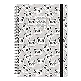 Certificación: FSC Legami - Agenda semanal en espiral de 16 meses - Tema Panda - Agenda 2019/2020 - Tamaño Large, color PANDA Large