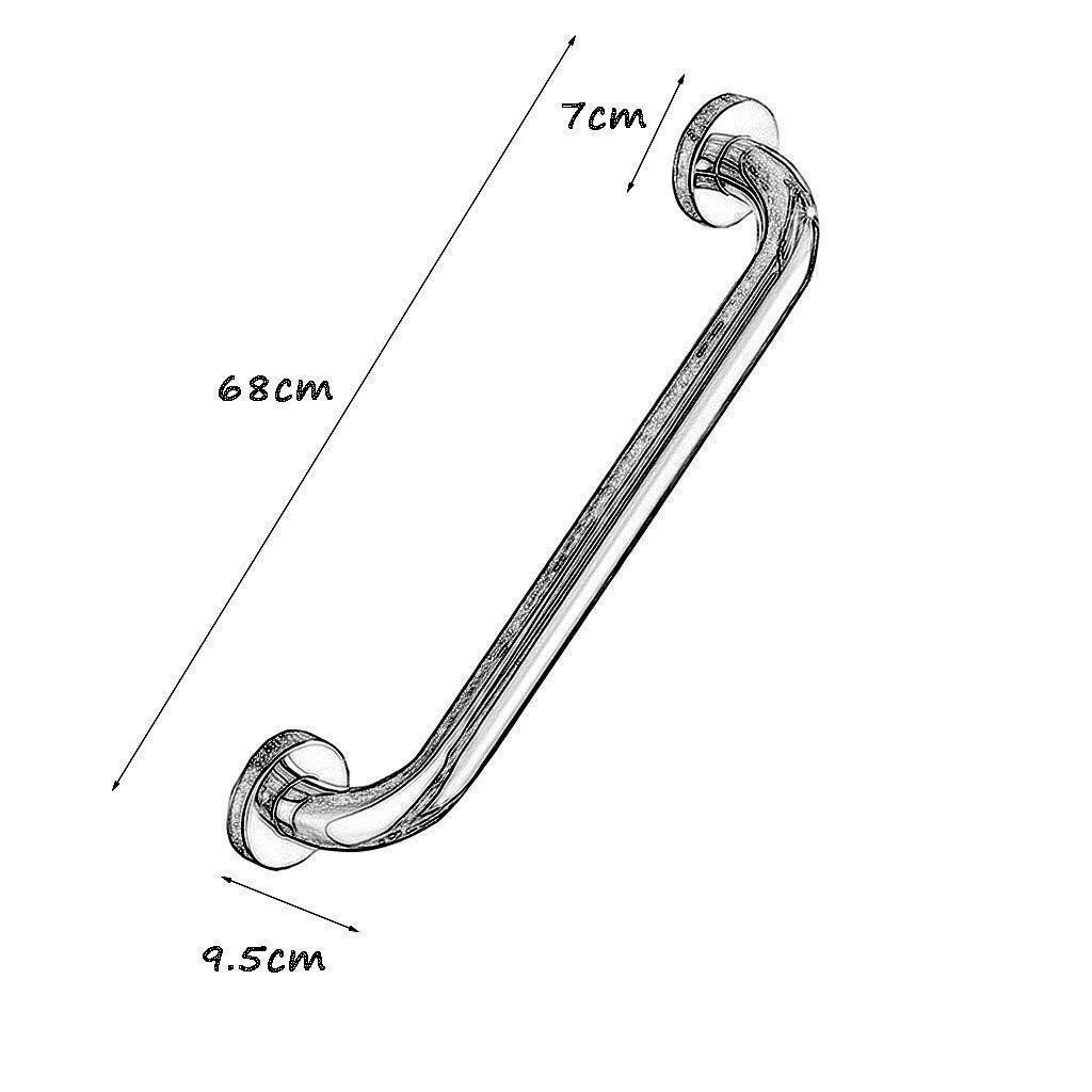 Barras de agarre de baño, rieles de seguridad de acero inoxidable para bañera y soporte de escaleras, mejora la estabilidad con estante de secado, fácil instalación, 38 cm de longitud