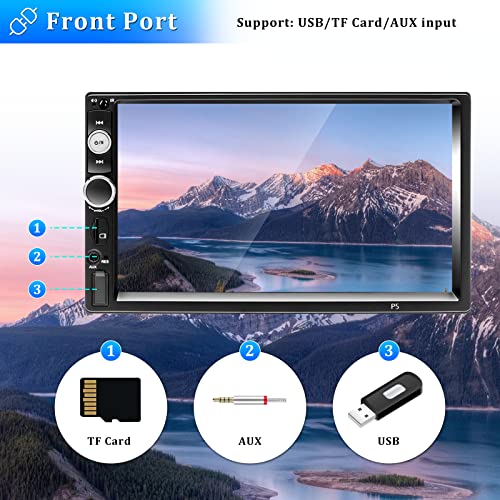 CAMECHO 7 Inch HD Touchscreen Autoradio met Bluetooth en Handsfree Functie - Afbeelding 6