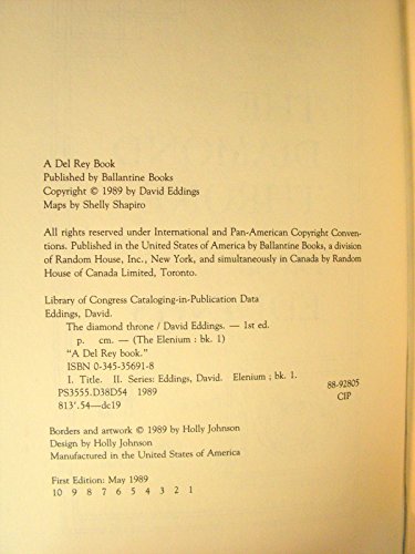 The Diamond Throne 0345356918 Book Cover