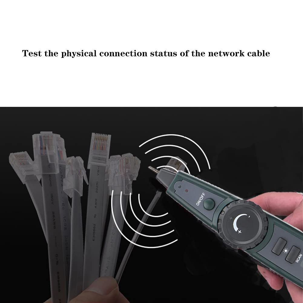 Tester kabli sieciowych, lokalizator drutu RJ45 RJ11 LAN toner do kabli telefonicznych Finder kabel Ethernet zestaw trackerów regulacja czułości kontrola ciągłości do łączenia kabli
