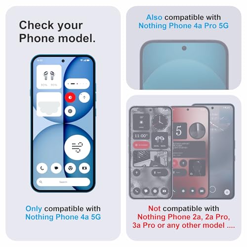 Image of Military-Grade Gorilla Tempered Glass For Nothing Phone 4A and Nothing Phone 4A Pro (6.78 Inch) With Installation Kit | Edge to Edge Coverage | Black