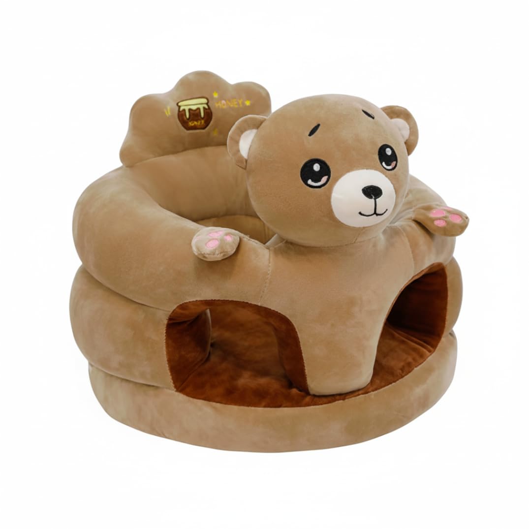 Monwssoe Brown Bear Toddler Furniture, Baby Sitting Chair, Sit Me Up Floor Seat For Baby, Sitting Chair - Ergonomic Infant Seat For Up, Portable Support 3-12 Months