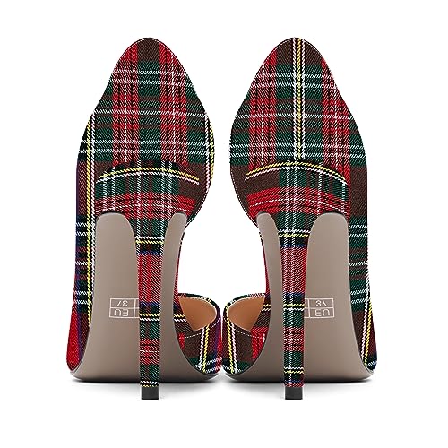 ROSERWISH Womens Sexy Fashion Slip On Evening Pointed Toe Patent Stiletto High Heel Pumps Shoes 4 Inch4