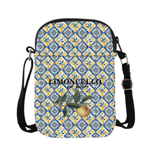 Italian Lemons Crossbody Bag Italian Islands Gift Limoncello per Favore Canvas Bag