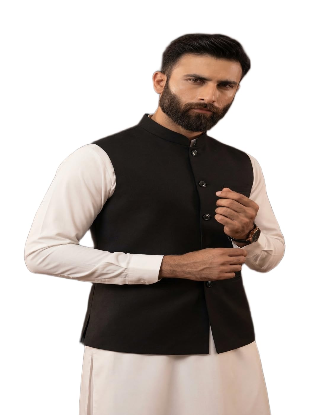 maykr Stylish Men Nehru Jacket Black Waistcoat,Nehru Jacket For Men-picture-22