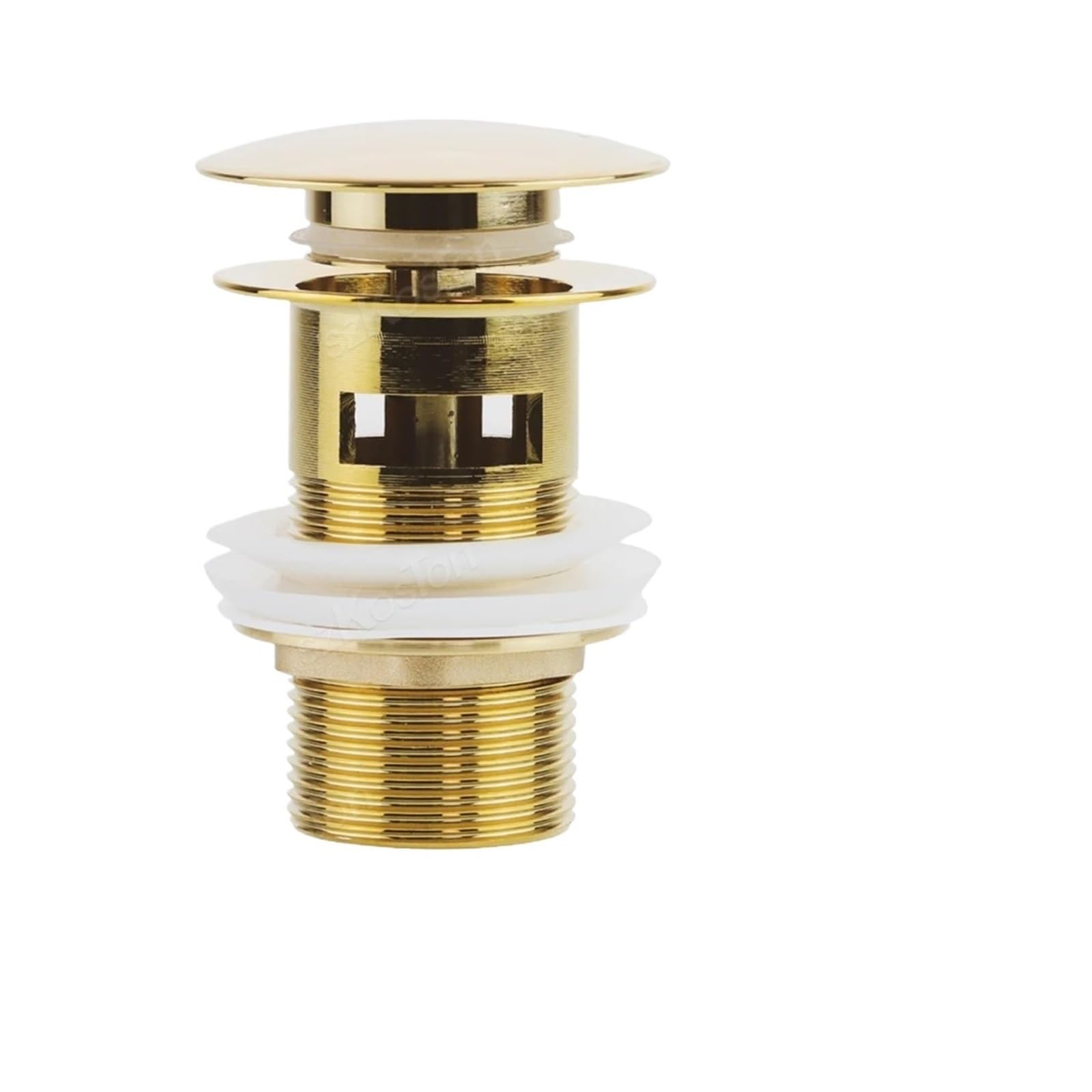 Rtbvghjik Gold-A Pop Up Drain Button Stopper Bathroom Sink Drainer Waste Wash Basin Faucet Accessory Washbasin Brass Black Gold For Bathroom Sinks(Gold-A)