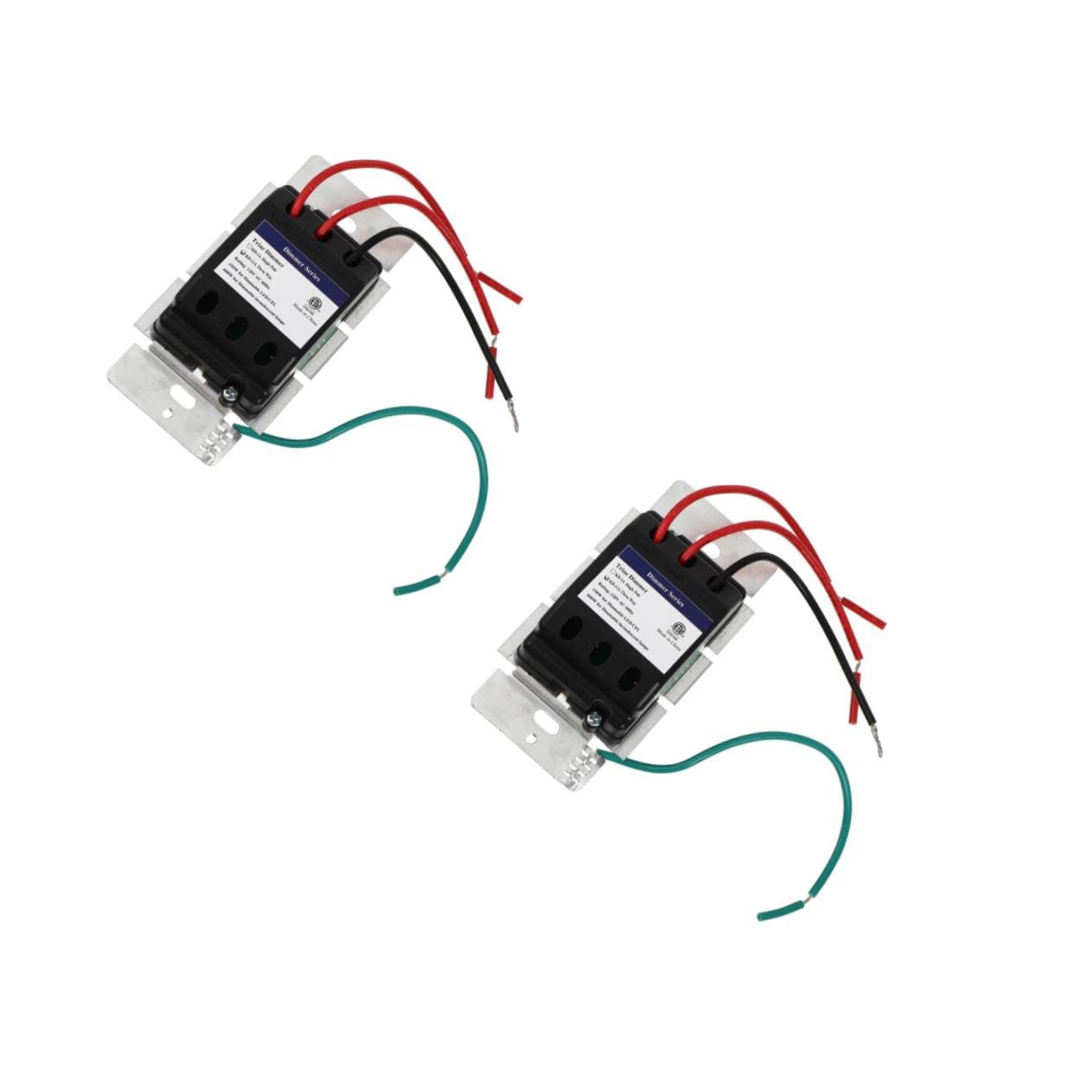 NUOBESTY 2 Stück Dimmer schalter elektrisches Licht LED gleiten Wattzahl Lichtdimmer Aluminiumlegierung Weiß