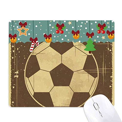 Tapis de souris football noir antidérapant en caoutchouc souple