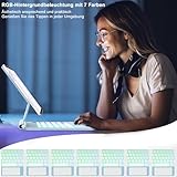 FOGARI Keyboard Case for iPad Air 13 2025/2024 (M3/M2), Magic Keyboard for iPad Pro 12.9 (6/5/4/3 Gen), QWERTZ German Magnetic Stand Magic Keyboard with Multi Touch Trackpad, Light Blue - Image 6