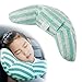 VANDA Automobile pour Enfants Coussin -Voiture Adaptateur Enfant Coussin Oreiller de Nuque Repose Coussinets d'Epaule de Voiture Protège Ceinture de Sécurité Amovible Lavable et Pratique