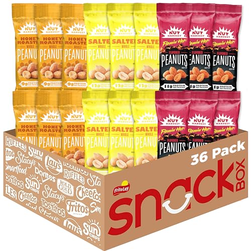 Nut Harvest Peanuts Variety Pack, 36 snack Bags