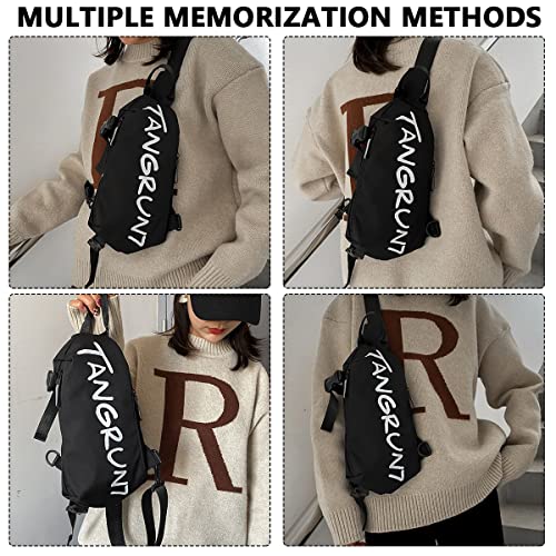 Image of GUSTAVE Crossbody Bag for Men Women with Badges, Waterproof Sling Bag Large Shoulder Bag with Adjustable Strap for Commuting Travel Outdoor Activities Cycling