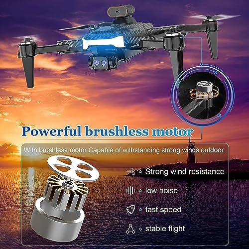OBEST-Drone-with-Camera-Adjustable-1080P-HD-RC-Foldable-FPV-WiFi-Live-Transmission-Drone-360-Obstacle-Avoidance-Brushless-Motor-2-Battery-22min-Headless-Mode-Mini-Drone-for-Kids-Beginner