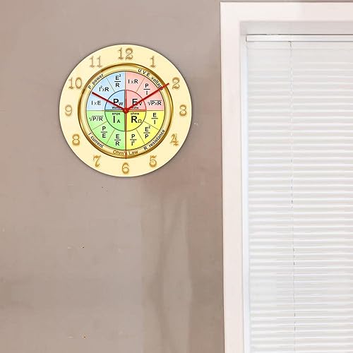 Miniatura 7 de Reloj de pared de 15 pulgadas con corriente alterna de corriente alterna de Ohm, reloj de pared silencioso de cuarzo sin tictac, funciona con pilas,