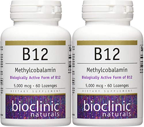 Bioclinic Naturals B12 Methylcobalamin 5000 mcg 60 Loz - Pack of 2