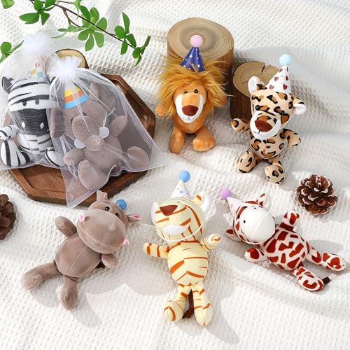 Mini Plüschtiere,14 Stück Mini Kuscheltier, Kleine Stofftiere, Mitgebsel Kindergeburtstag Gastgeschenke, Weihnachten Füllung, Tombola Preise, Plüsch Schlüsselanhänge, Kleine Geschenke für Kinder