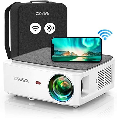 YABER Projector 5G WiFi Bluetooth Projector, 9500L Full HD Native 1080P Projector, Outdoor Projector 4k Support 4P/4D Keystone, Zoom, 300″ Display, Portable Projector for Phone/HDMI/PS5/PPT/TV Stick