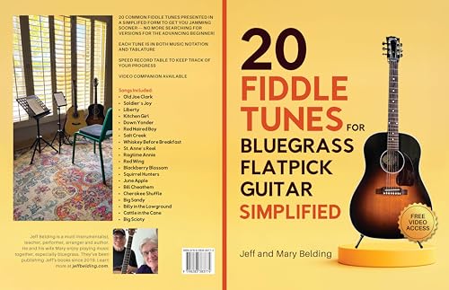 20 Fiddle Tunes for Bluegrass Flatpick Guitar SIMPLIFIED