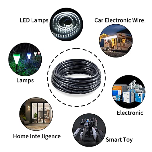 18 Gauge 2 Core Solid Single Strand Pvc Insulated Tinned Copper Wire,Wire Length 50Ft Red And Black Wire For Automotive Led Lighting Outdoor,Marine Solar Extension Cord Ul Listed #TOP5