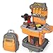 YQZ Juego de Banco de Herramientas Desmontable 2 en 1 para niños, Mochila de Juguete de Carpintero Ingeniero, 31 Piezas de Accesorios de simulación, Juegos de rol para niños, Juguetes de simulación