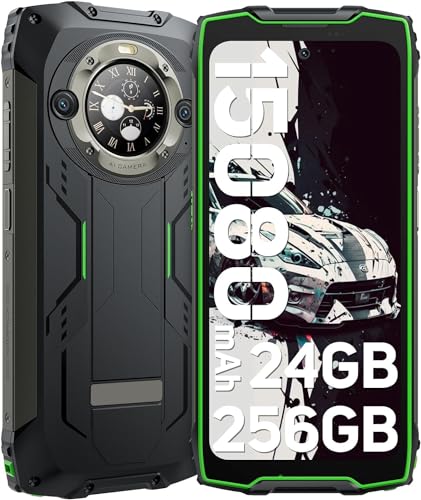 LMHTRADE BV9300 Pro teléfono resistente 24G + 256GB 15080mAh 6,7'' pantalla Android 13 MediaTek Helio G99 33W NFC 4G Smartphone (Verde)