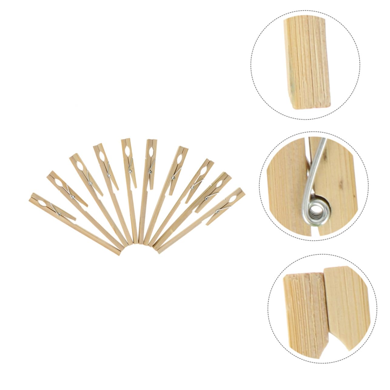 Hemobllo Pinzas para Tubo de Ensayo de Bambú Beige Mango Largo y Diseño Ligero, 20 Piezas para Uso en Laboratorio y Escuela