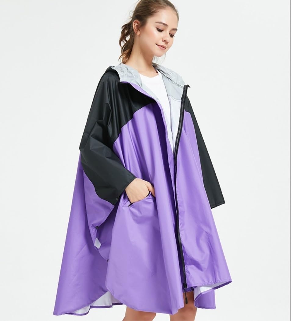 Poncho Pioggia Poncho Impermeabile Poncho Da Donna Con Mantello Impiombato, Impermeabile, Zaino Allentato, Escursionismo All'aperto, Pesca, Giacca A Vento Cappotto di Pioggia Poncho Antipioggia ( Colo
