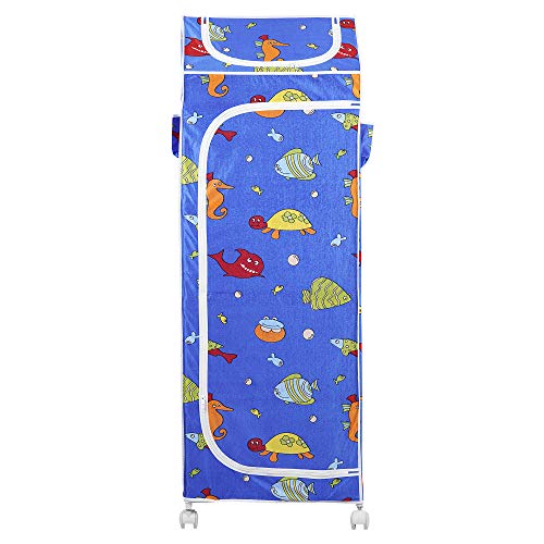 Image of Little One's | 5 Plastic Shelves Baby Foldable Wardrobe (Made in India), Unbreakable Material, (Plastic Structure)| Aquatic Blue | HP5 /FB