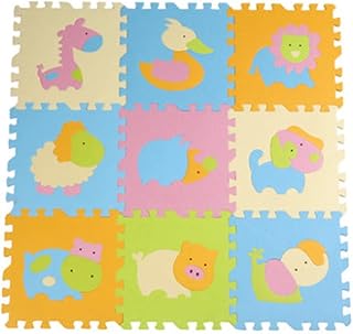 CIYODO 9 Peças De Ladrilhos De Espuma De Chão Quebra-Cabeça Tapete De Exercícios Para Crianças Quebra-Cabeças De Chão Quebra-Cabeça Tapete De Pé Quebra-Cabeça Tapete De Rastejamento De