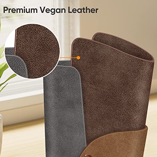 Fintie Eyeglasses Holder - Anti-Scratch Premium Vegan Leather Glasses Stand Case For Desk Or Nightstand, Vintage Brown #TOP1