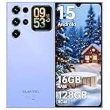 OUKITEL C62 Telefonos Moviles Libres - 6.88" Pantalla HD+ Telefono Movil Inteligentes Smartphone 16GB+128GB/1TB Móvil Android 15 5150mAh Cámara 13MP Dual 4G SIM Face ID 1.8" Pantalla Trasera