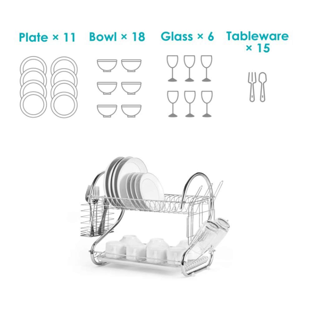 Sonew égouttoir à Vaisselle à 2 Niveaux Égouttoir à Vaisselle En Fer