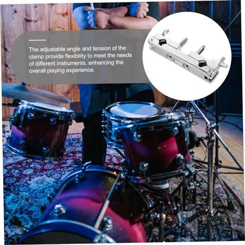 Abrazadera para tambor para platillos e instrumentos de percusión, diseño doble, construcción ligera para montaje seguro y fácil portabilidad miniatura 2