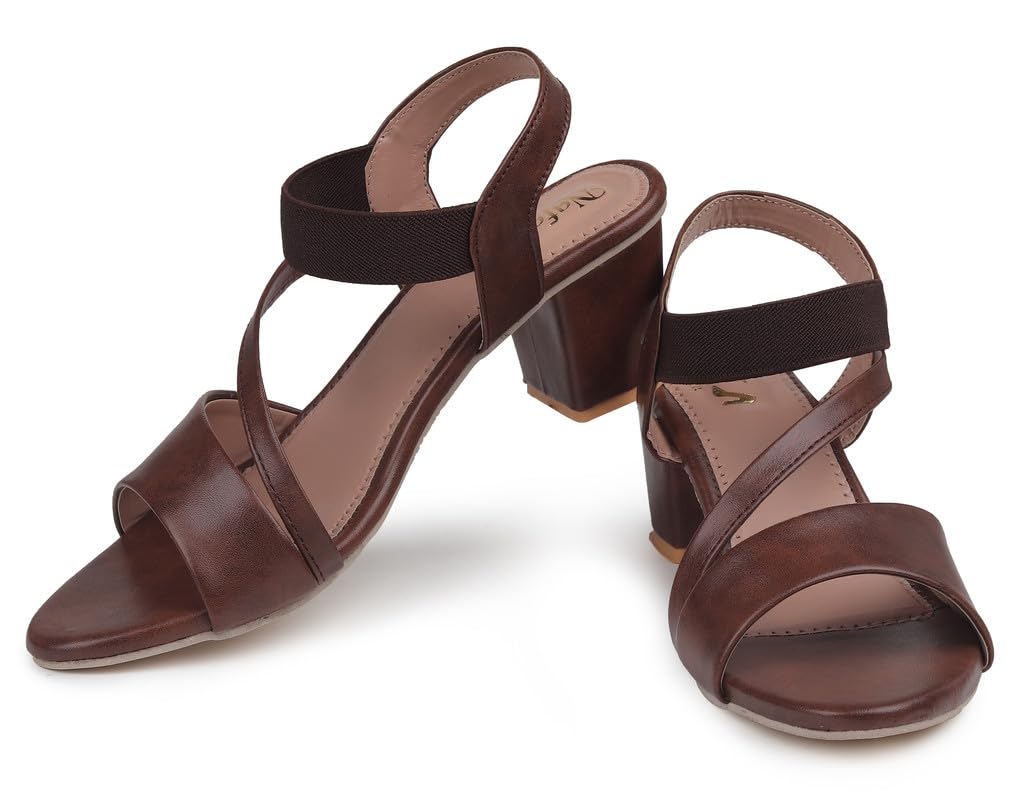 Womens Fashion Sandals | Comfortable for All Formal and Casual Occassions | Casual and Stylish Heels (Color-Brown,Size- 8) (B0CD49DFB8) Amazon Price History, Amazon Price Tracker