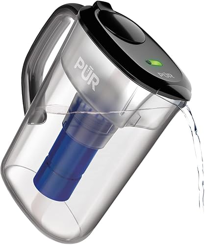 PUR PLUS - Sistema de filtración de jarra de agua, 7 tazas, humo, PPT711B