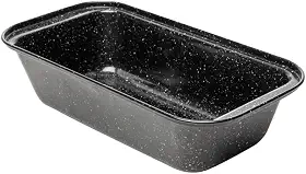 LYOR - Forma para Pão Antiaderente de Aço Carbono Granilite Preta 25,5cm x 13cm x 6cm