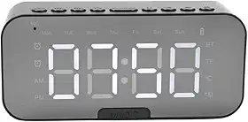 Relógio Despertador Digital G10, Caixa de Som Bluetooth 5.0, Display LED Espelhado, Rádio FM, USB, 3W