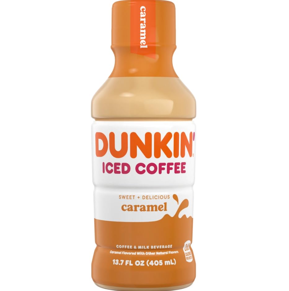 Dunkin Donuts Iced Coffee, Original Caramel, 13.7 Fluid Ounce (Pack of 12) HOOP 'TIL IT HURTS! Pack